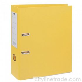 Папка-регистратор А4, CENTRUM PVC, 80мм, желтый